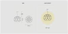 Slamp Suspension Flora Triple Blanc