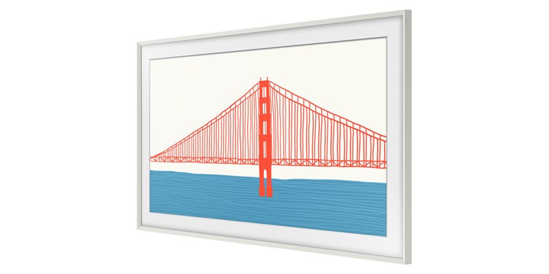 Samsung The Frame Cadre 55 Blanc chanfrein biseauté