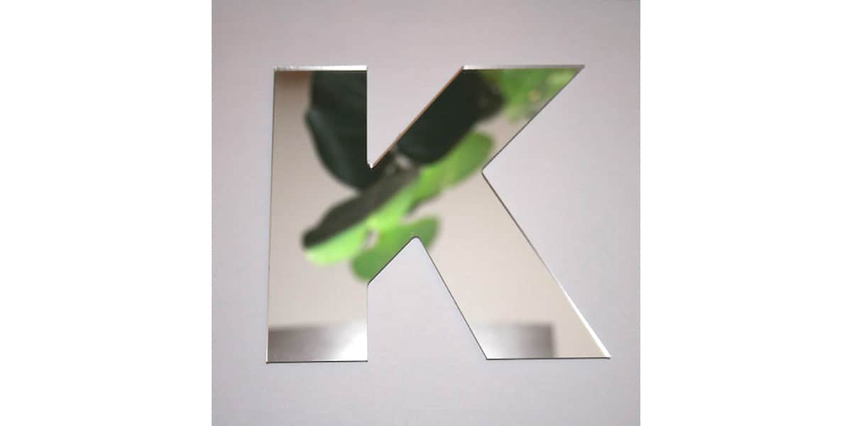 Tendance Miroir Lettre K Small