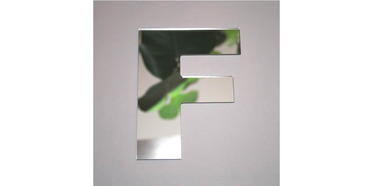 Tendance Miroir Lettre F Large