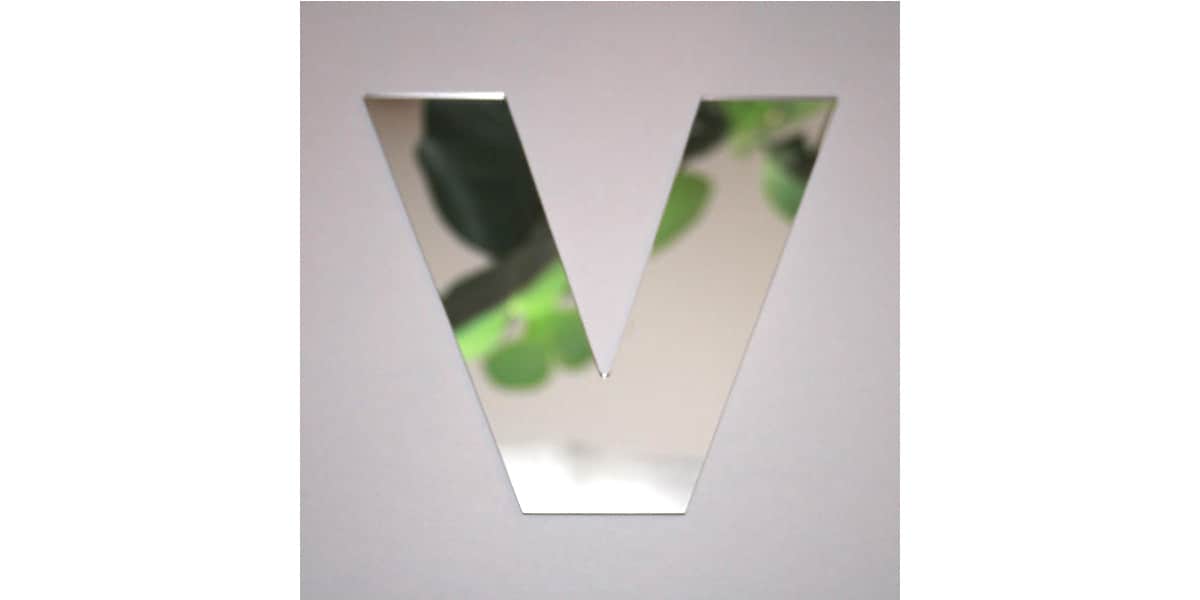 Tendance Miroir Lettre V Small