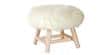 Fab Design Stool Bas Poils Courts Blanc