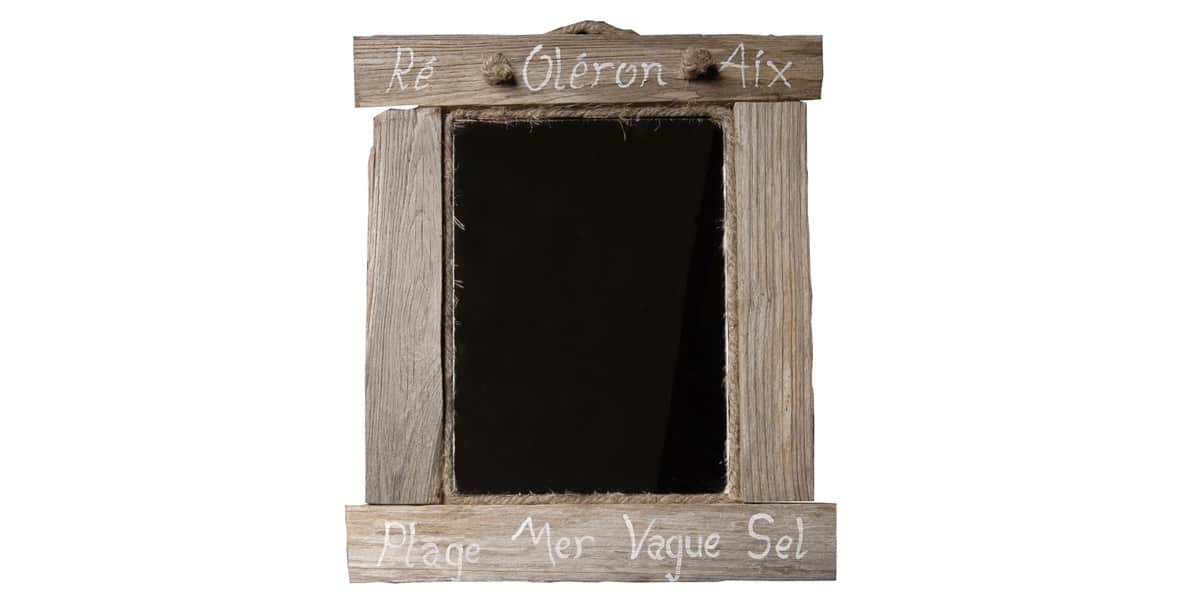 Coc'Art Petit Miroir Bois Flotté Grisé