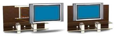 meuble tv avec accroche