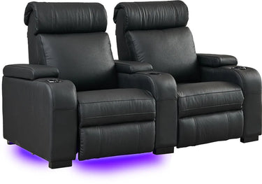 Lumene Hollywood Luxury III 2P Cuir Synthétique Noir - EasyLounge - 2