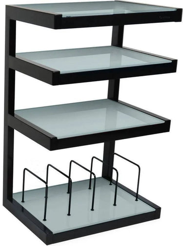Norstone Esse hi-fi Vinyl noir satiné et verres dépolis