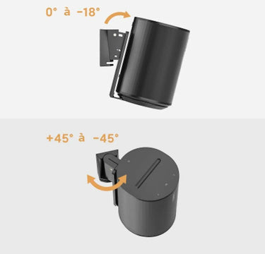 Norstone Support mural rotatif Noir pour Sonos Era 100 - EasyLounge - 4