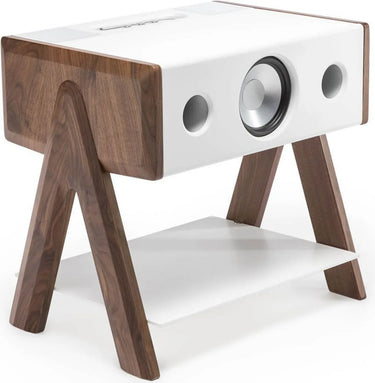 La Boite Concept Cube Corian Séries Blanc et bois foncé