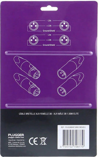 Plugger Cable bretelle 2 XLR Mâle / 2 XLR Femelle (0, - EasyLounge - 3