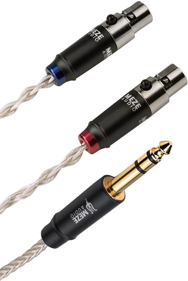 Meze Audio Câble 6,3 mm plaqué Argent Asymétrique (2,5 m)