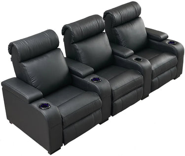 Lumene Hollywood Luxury III 3P Cuir Véritable Noir - EasyLounge - 5