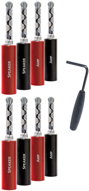 Audioquest Banane SureGrip 100 Silver (lot de 8)